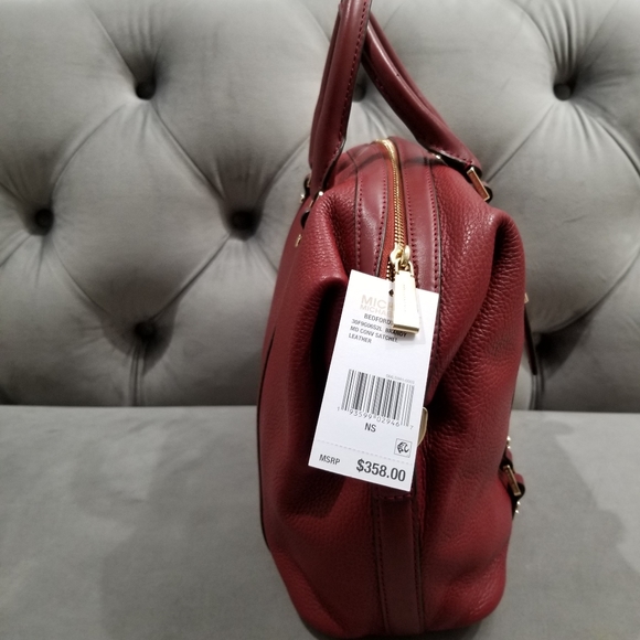 NWT Michael Kors Bedford Legacy Brandy MD Conv Satchel Leather - Picture 9 of 11
